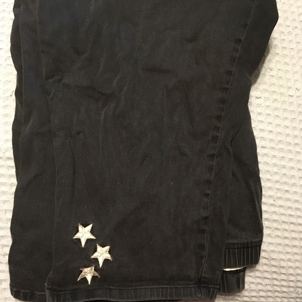 Black Capri pants with stars, 3x